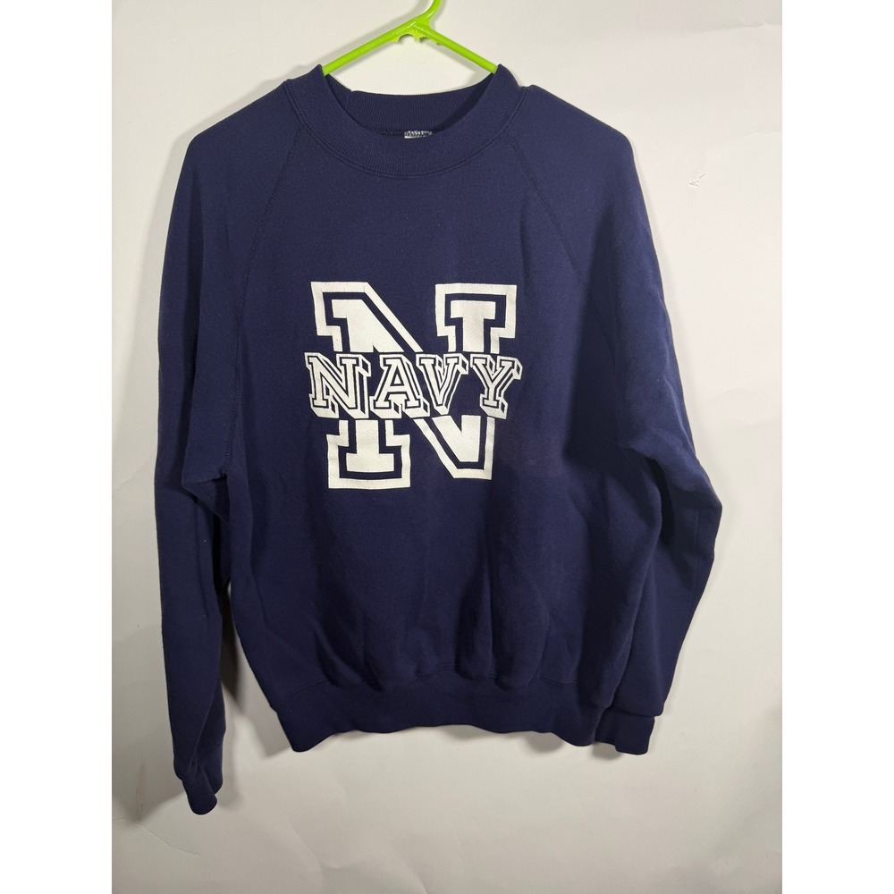 Soffe Sweats Vintage Navy Blue Crewneck Sweatshirt USA Made Mens XL Navy Graphic